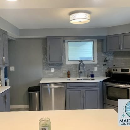 A freshly cleaned kitchen